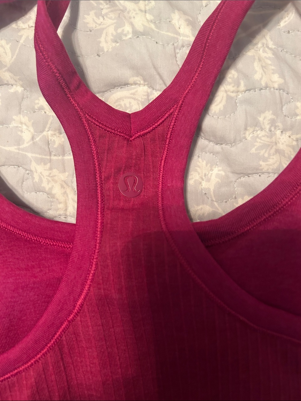 Lululemon Women’s Ribbed Racerback Tank Top - Deep Berry - Picture 3 of 3